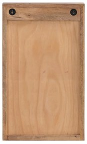 furniture-nabytek.cz - Masívna nástenná skrinka Delhi z mangového dreva, lakovaná, hnedá – 44×20×70 cm