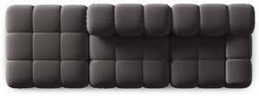 Tmavosivá zamatová pohovka 282 cm Bellis – Micadoni Home