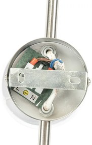 Oceľové stropné bodové svetlo s bielym tienidlom 3-žiarovkové nastaviteľné - Hetta