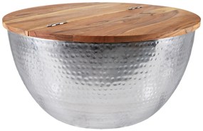 Konferenčný stolík Orient Storage 60cm akáciová strieborná
