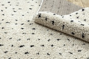 Koberec BERBER SYLA B752  krémový, bodky - strapce, Maroko Shaggy