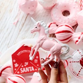 Vianočná ozdoba EVI PINK jednorožec 710247