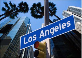 Sklenený obraz - Los Angeles (70x50 cm)