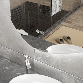 Erga Amelia, asymetrické LED zrkadlo 100x70 cm, 3630 lm, 3 farby svetla, zadné osvetlenie, ERG-V01-407-1070-00