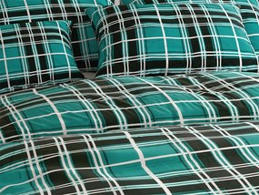 Flanelové obliečky KOSTKA zelené Rozmer obliečky: 2 ks 70 x 90 cm | 200 x 220 cm