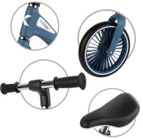 Kidwell NIX Balančný bicykel ľahký nylonový rám PU kolesá turbínové ráfiky – tmavomodrý