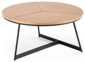 Konferenčný stolík KARIDA 41x80 cm béžová/čierna