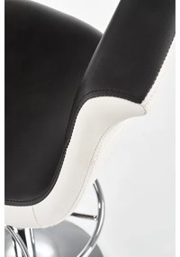 Barová stolička 115x60 cm biela/čierna/chróm