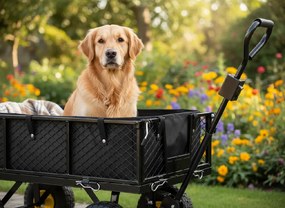 Garden Line ZÁHRADNÝ VOZÍK S DVOJITOU FUNKCIOU, ČIERNY