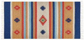 Bavlnený kelímový koberec 80 x 150 cm viacfarebný TARONIK Beliani