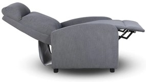 Relaxačné polohovacie TV kreslo SOFI — menčester, sivá