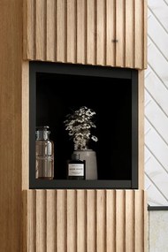 Vysoká závěsná koupelnová skříňka Nova 80-30-2D dub coast evoke