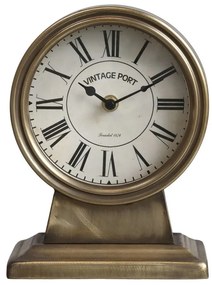 Mosadzné antik stolné hodiny Vintage Port - 16 * 9 * 21 cm / 1 * AA