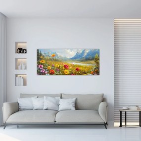Obraz - Maľovaná krajina (120x50 cm)