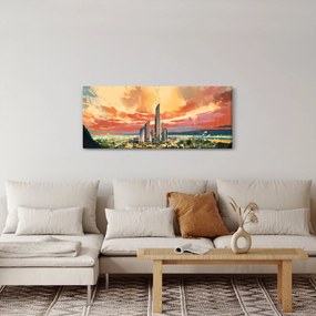 Obraz - Maľované mesto (120x50 cm)