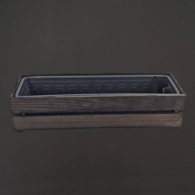 AMADEA Drevený obal s hrantíkom morený, 61,2x19,6x15cm, český výrobok