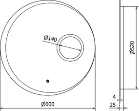 Mexen Ella, LED kúpeľňové zrkadlo s podsvietením a kozmetickým zrkadielkom 60x60 cm, 6000K, ochrana proti zahmlievaniu, 9811-060-060-611-00