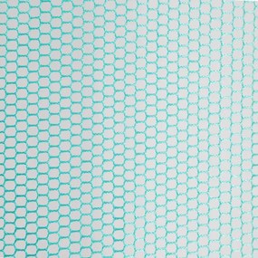 Tyrkysová záclona na krúžkoch ANIKA 140x250 cm