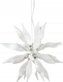 Dekoratívne/závesné svietidlo Ideal Lux Leaves SP8 bianco 111957