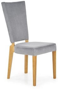 Jedálenská stolička Rois - sivá / dub medový