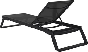 TROPIC záhradné lehátko black/black