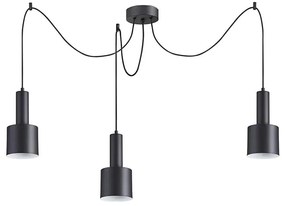 Ideal Lux - Luster na lanku HOLLY 3xE27/60W/230V pavúk čierna