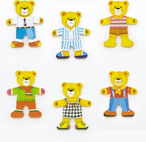 Drevené obliekacie puzzle Viga 56401 medvedík