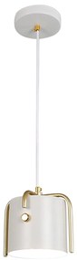 Toolight, stropné svietidlo Elegant White 1xE27 APP935-1CP, biela-zlatá, OSW-03235