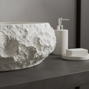 Rea Mika Ivory, umývadlo na dosku 500x380x150 mm, ecru-imitácia kameňa, REA-U7350
