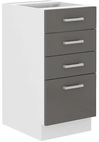 Skrinka do kuchyne SONIA šedý lesk 40D 4S BB