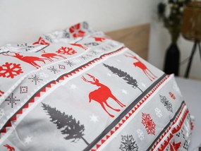 Bavlnené obliečky VIANOCE V LESE sivé Rozmer obliečky: 70 x 90 cm | 140 x 200 cm