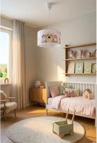 Brilagi - LED detský luster na lanku BOBO 1xE27/60W/230V pr. 35 cm ružová s motívom víl