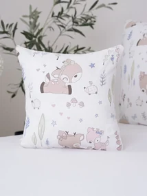 Bavlnená obliečka na vankúš Renforcé 40 × 40 cm - Srnčie šťastie