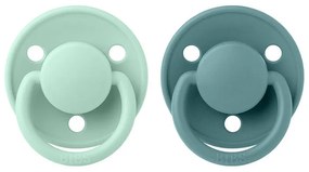 BIBS De Lux cumlíky, kaučuk 2ks - veľkosť 2 - Nordic mint Island sea