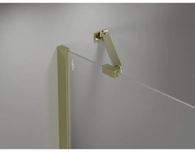 Mexen Mist-H, 1-krídlové sprchové dvere pravé 100 cm, číre sklo, zlatý lesklý profil, 8A5-100-000-50-00-P