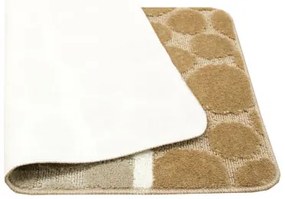 Kúpeľňový koberček SIENA béžový, bodky / pruhy