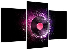 Obraz - Vinylová doska v ružovo-fialových (90x60 cm)