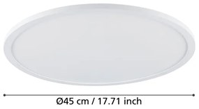 Eglo 900758-LED Stmievateľné stropné svietidlo SARSINA-Z 33,5W/230V pr. 45 cm biela