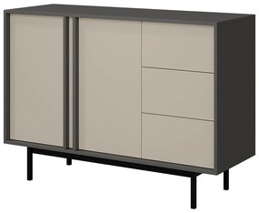 Komoda 120 Alsy 7 Svetlobéžová/Antracit