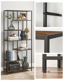 Knižnica NAVARO hnedá/čierna