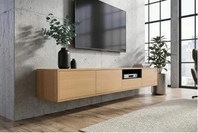 TV-skrinka 47816 Loft 200cm Prírodná Dub Dyha/Čierna  - Komfort-nábytok