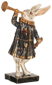 Dekorácia králik s trumpetu - 8 * 4 * 12 cm