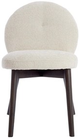 Krémovobiele čalúnené jedálenské kreslá v súprave 2 ks Sinosa – Light &amp; Living
