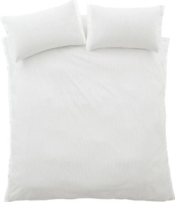 Svetlosivé obliečky na jednolôžko z bavlneného perkálu 135x200 cm Seersucker Woven Stripe – Bianca