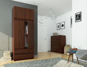 Šatníková skriňa Sagan  (wenge). Vlastná spoľahlivá doprava až k Vám domov. 1069557