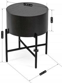 PROXIMA.store - Minimalistický okrúhly konferenčný stolík CEVES FARBA: čierna