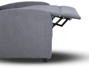 Relaxačné polohovacie TV kreslo SOFI — menčester, sivá