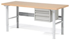 Dielenský stôl Robust s 3 zásuvkami, 2000x800 mm