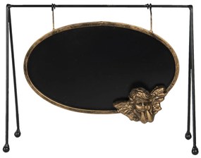 Kriedová tabuľa v ráme s anjelikom v stojane - 31 * 10 * 23 cm