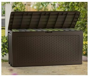 Keter Záhradný úložný box Samoa Rattan hnedá 270 l, 117 x 57 x 45 cm